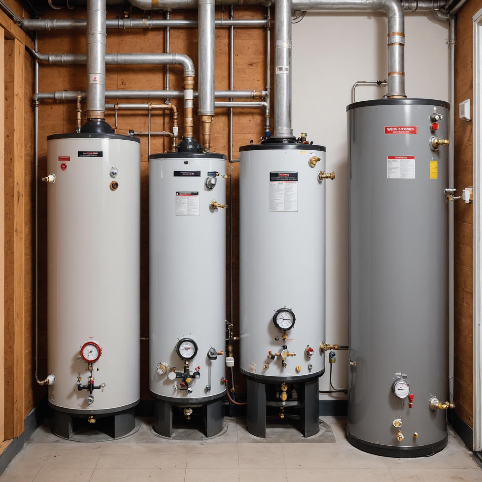 Comparison of old and new water heaters